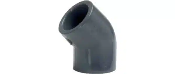 Winkel 45 GRD (ABS) für 25mm Rohr Zubehör Rauchansaugsystem VPE 10 Stk.