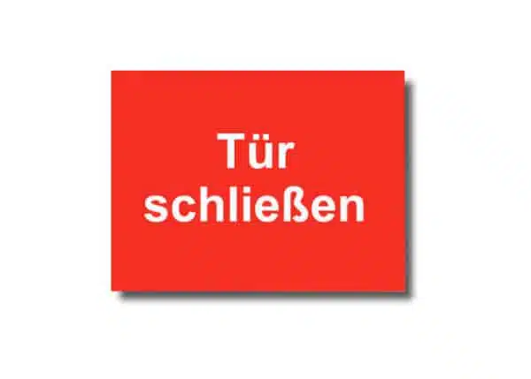 Aufkleber rot, bedruckt für Auslöse- taster Art.-Nr. 767813, VPE = 10 Stück