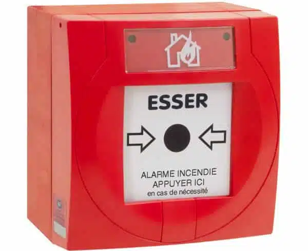 IQ8 Handmelder kompakt, rot mit Kunststoffscheibe/Trenner, ESSER G205132