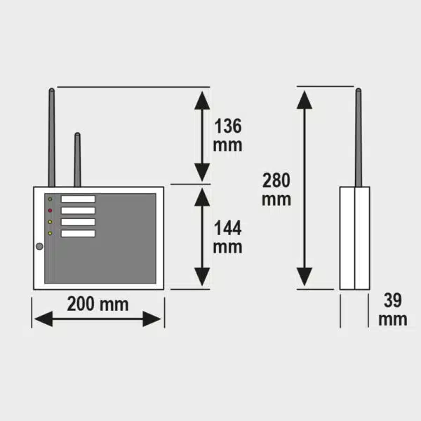 IQ8Wireless Funkkoppler EN54-25 für Wandmontage – Bild 3