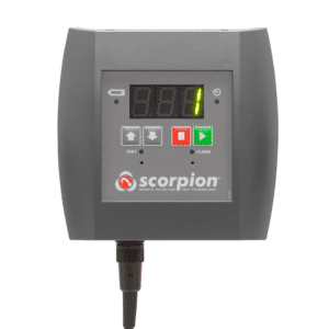 Activates installed Scorpion system (Point or ASD) Can control up to 8 Scorpion head units Powered via Solo 770 Battery Baton