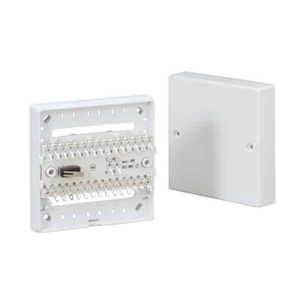 Verteiler VVD 215, aP, weiss 30pol./15paarig (Typ 736229)