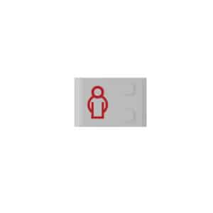Ruftaste grau/rotes Symbol 25 Stk. | Artikel: 88885AC | Systevo Call Ackermann | HON Security